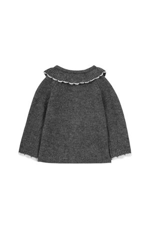 Cardigan In Lana E Cashmere Grigio TARTINE ET CHOCOLAT KIDS | TZ1800124